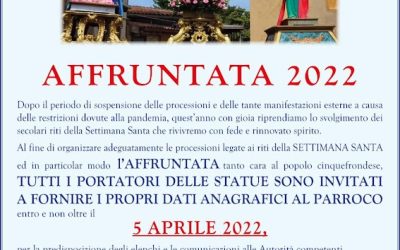 A Pasqua torna l’Affruntata a Cinquefrondi: la notizia è ufficiale